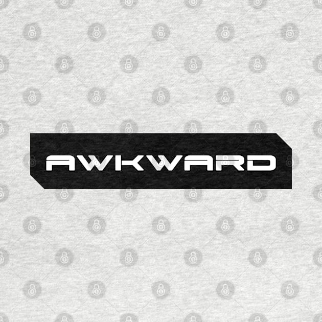 Awkward simple cyberpunk urban slang letters white by Swiiing